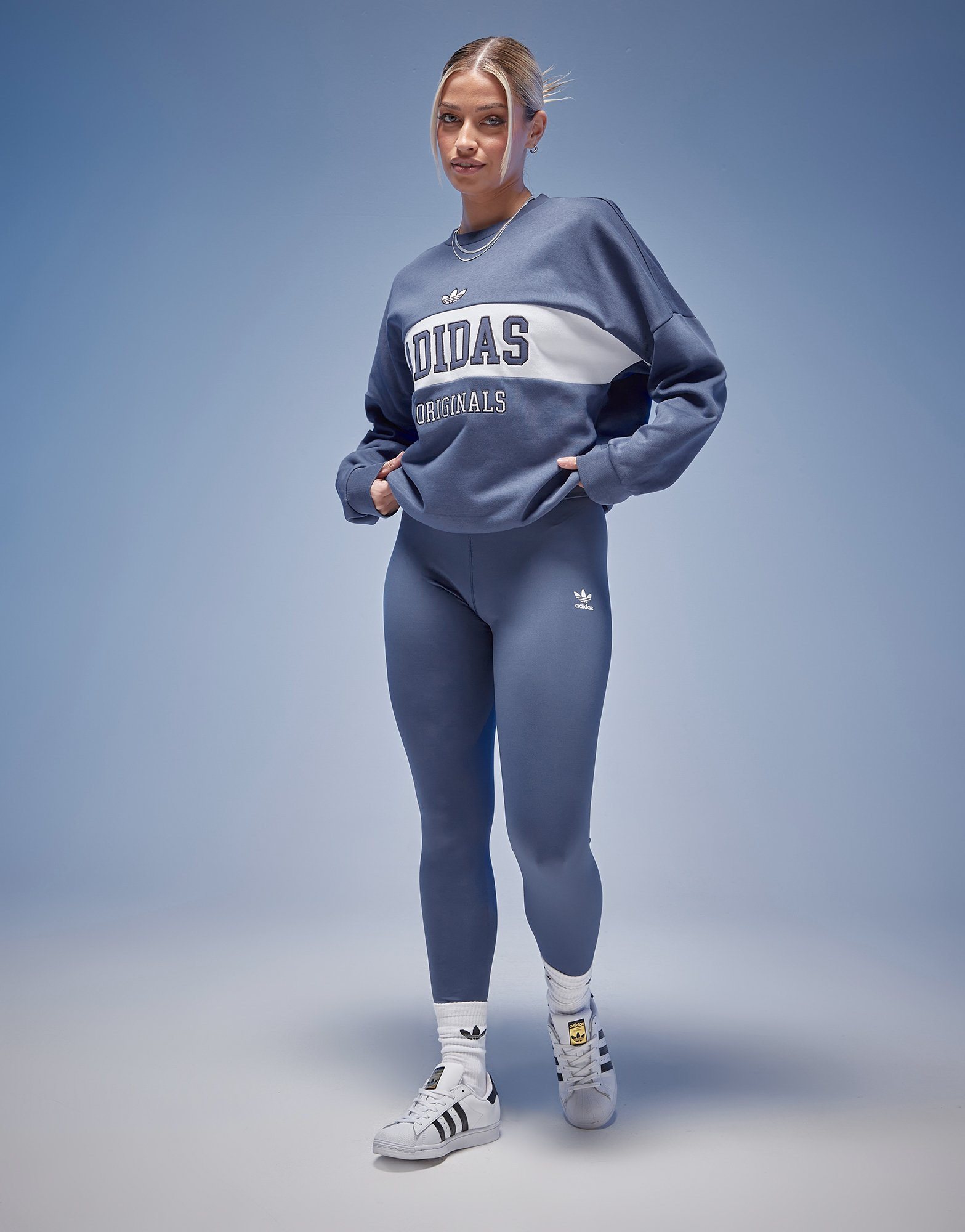 adidas Originals Sweat Varsity Panel Crew Femme