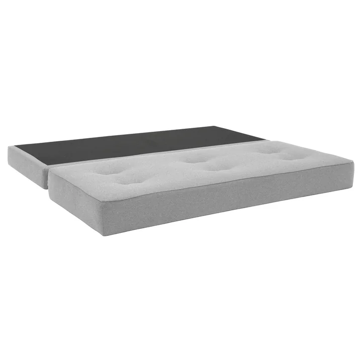 Softline - Frame Schlafsofa mit Kaltschaum-Matratze, Esche natur / grau (Stoff Filz 620)