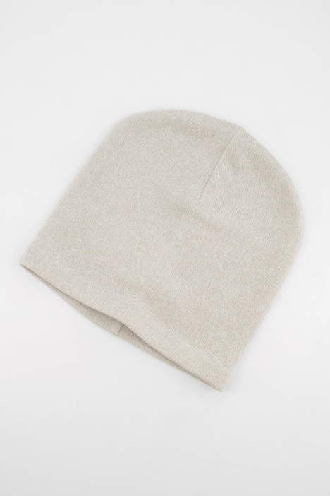 Strickmütze, Beanie, meliert, innen weich angeraut