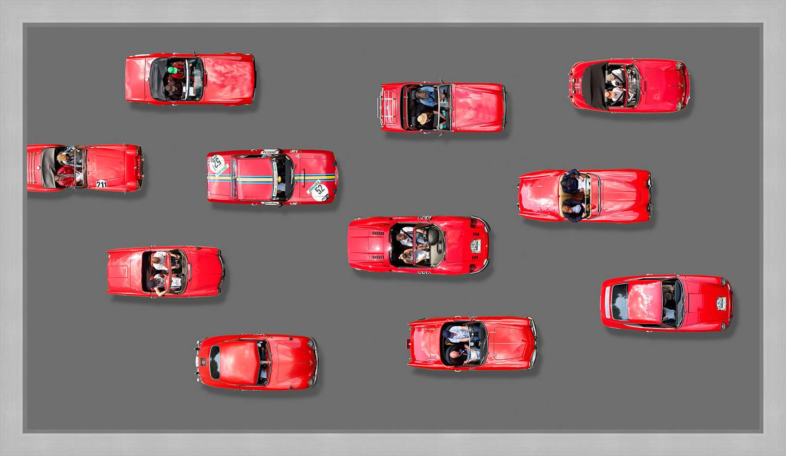 Red Cars by Bernhard Schmerl - Limited Edition. Edition of: 100. Signed.