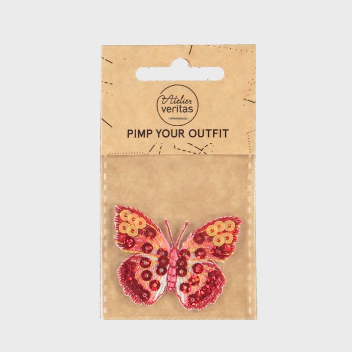 Atelier Veritas-patch pailletten vlinder 4x4,5cm