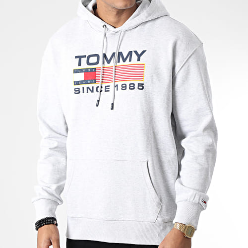 Sweat Capuche Athletic Logo 5009 Gris Chiné