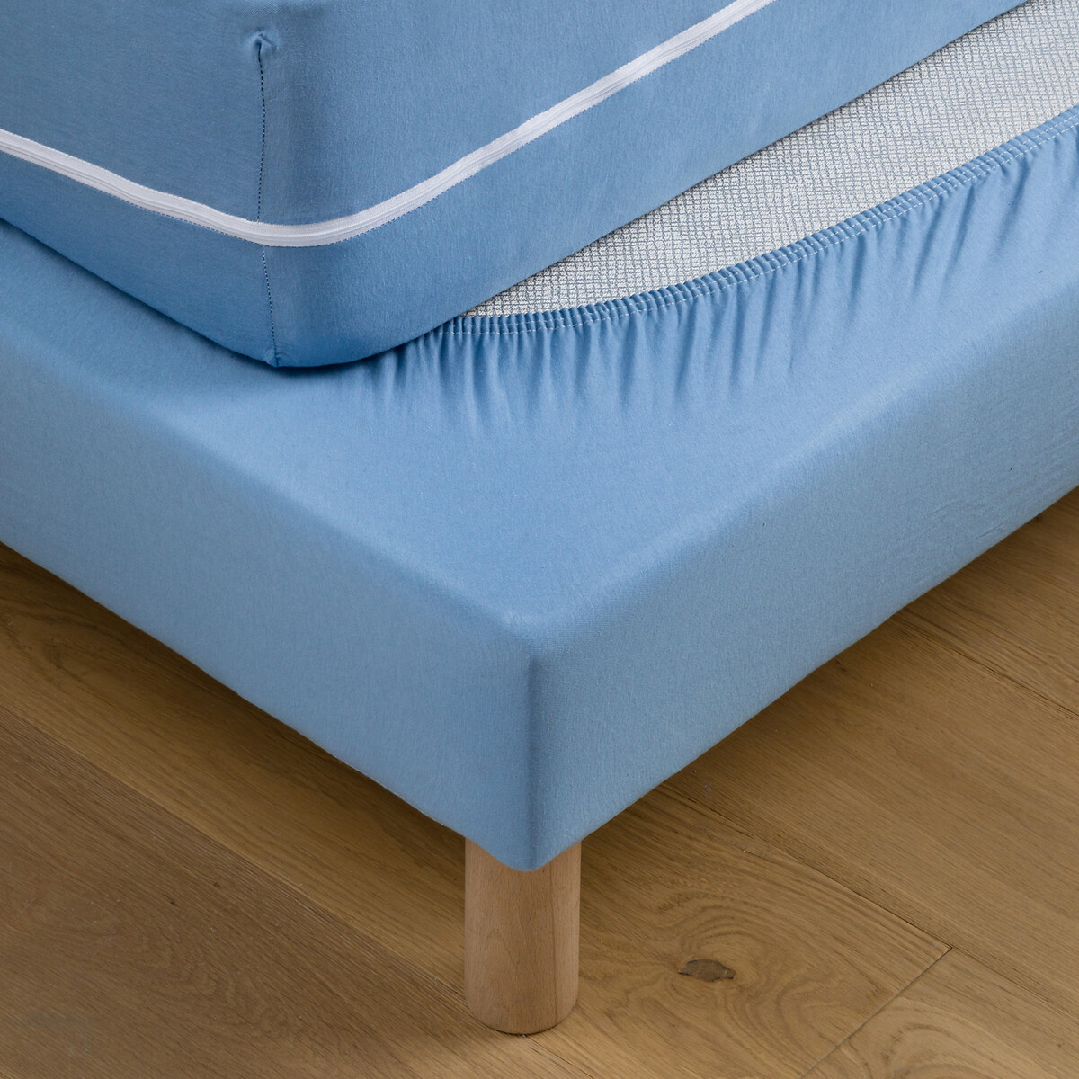 LA REDOUTE INTERIEURS<br>Capa box spring em jersey 100% algodão resistente aos ácaros Alt.30cm
