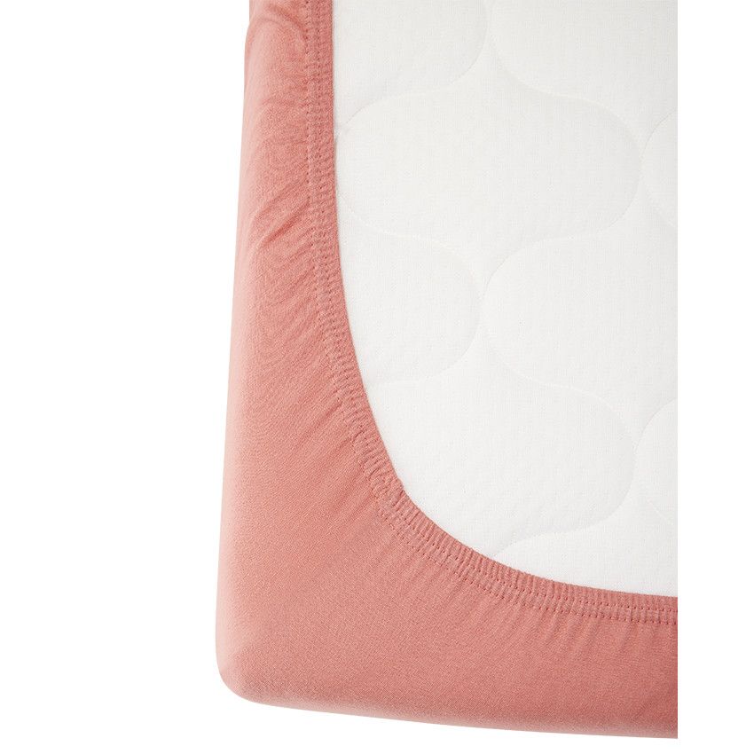 Drap housse en jersey 60 x 120 cm - Corail
