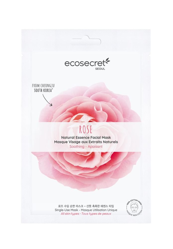 ecosecret Gesichtsmaske<br>20 ml, Beutel, beruhigend Rose