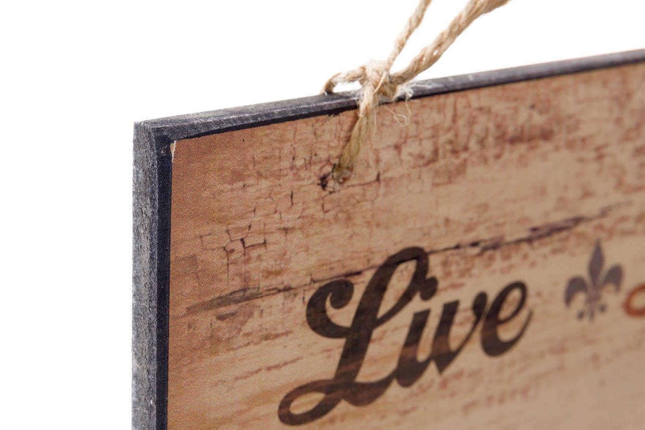 Holzschild - Live Love Laugh - 40x10 cm