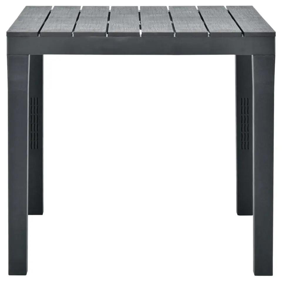 vidaXL - Tuintafel - Antraciet - Kunststof
