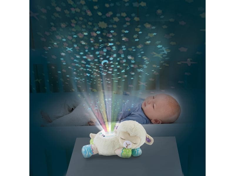 Vtech Nachtlicht 3-in-1 Sternenlicht-Schäfchen -DE- Babyspielzeug zum Schlummern und Spielen