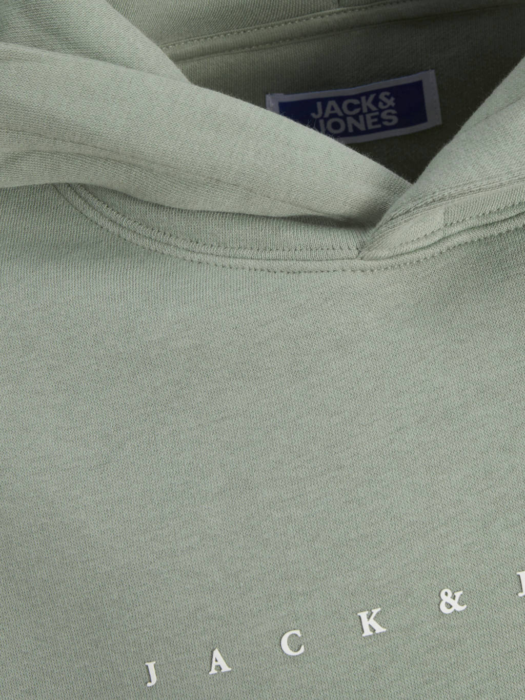 JACK & JONES hoodie JJESTAR met tekst zachtgroen
