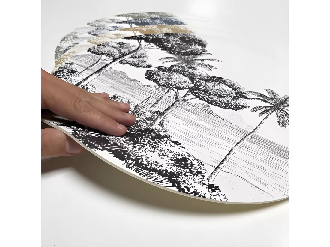 Lot de 4 sets de table L 38xl 38cm - Mix La Plage - Vinyle