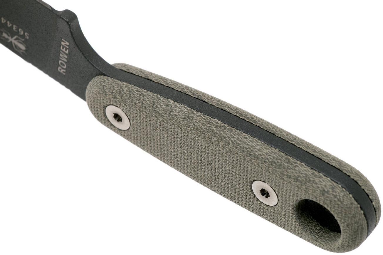 ESEE Izula II Tactical Gunsmoke IZULA-II-TG nekmes met zwarte schede   riemclip