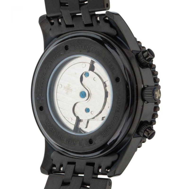 Montre Louis Cottier AIRFLY Automatique 44 mm Noir boitier noir - Bracelet noir - HB3231C1BM2