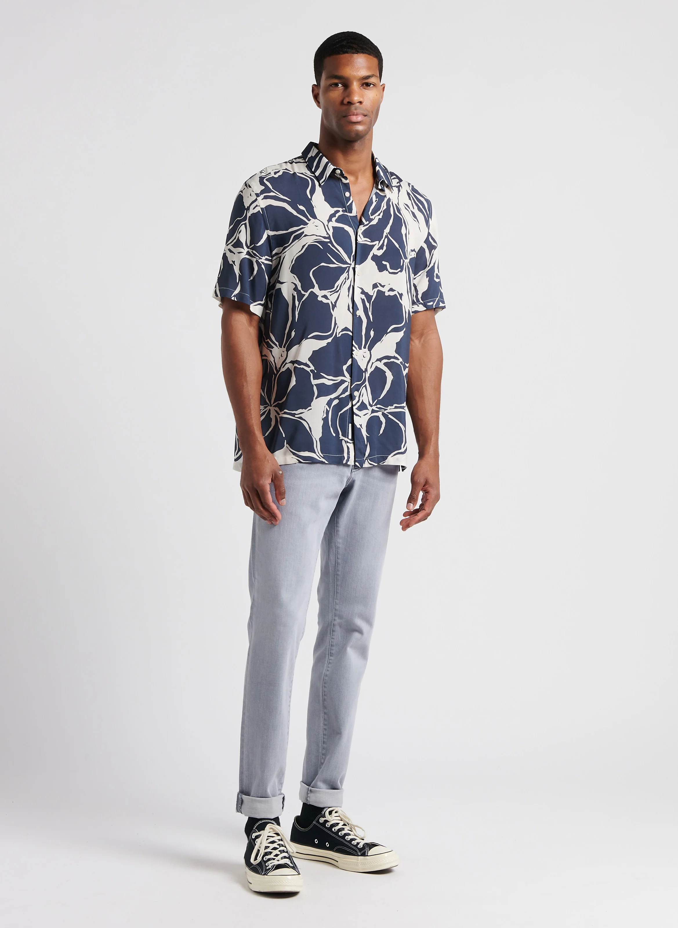 Jean slim en coton stretch | Gris