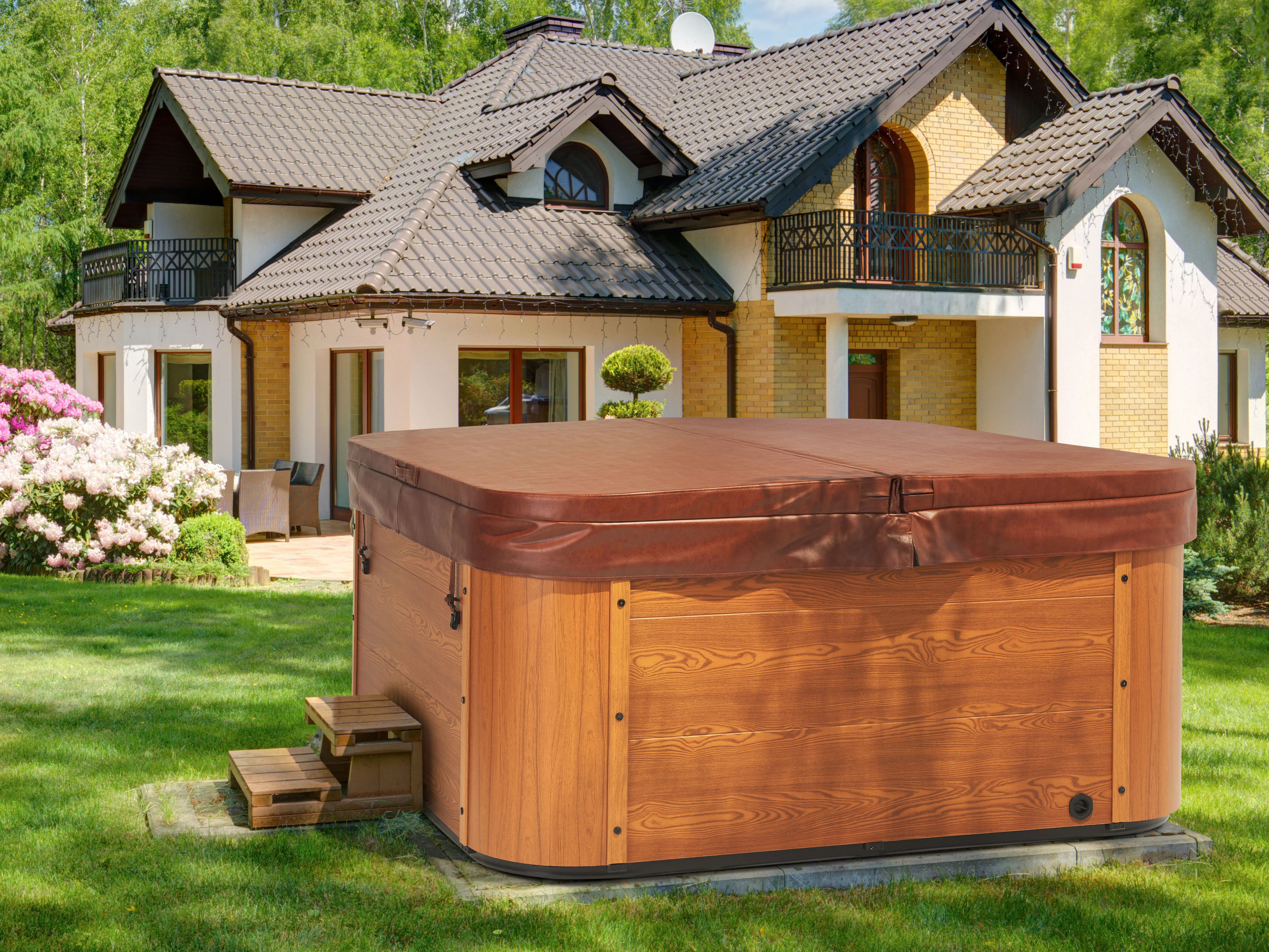Buiten hottub met LED LASTARRIA Blauw