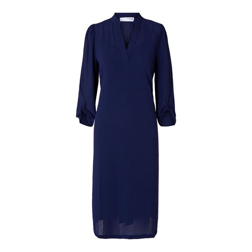 Selected Femme Inna-Sara Midi Kjole, Dark Sapphire, 36