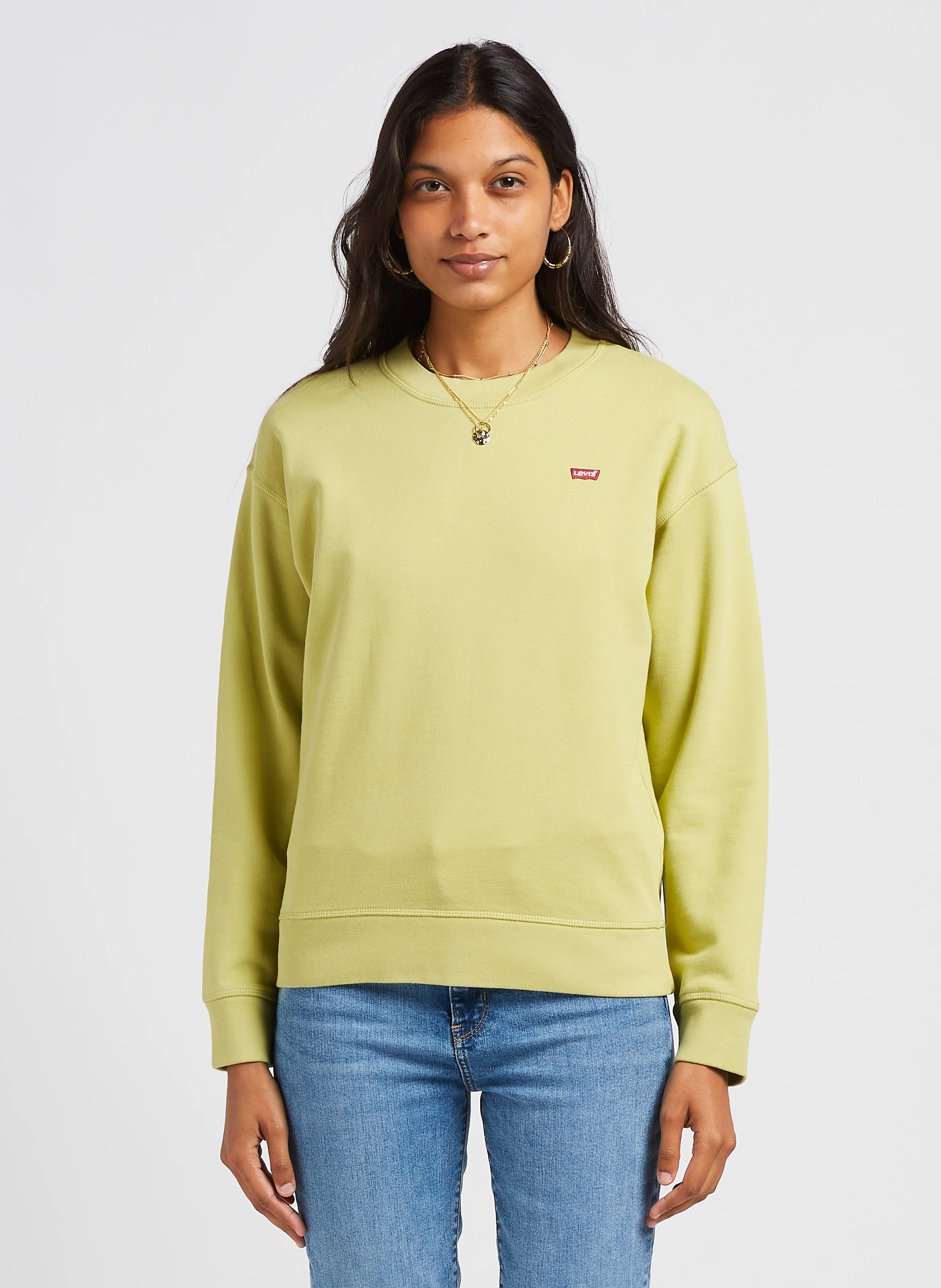 STANDARD CREW - Sweat ample à col rond en coton | Vert
