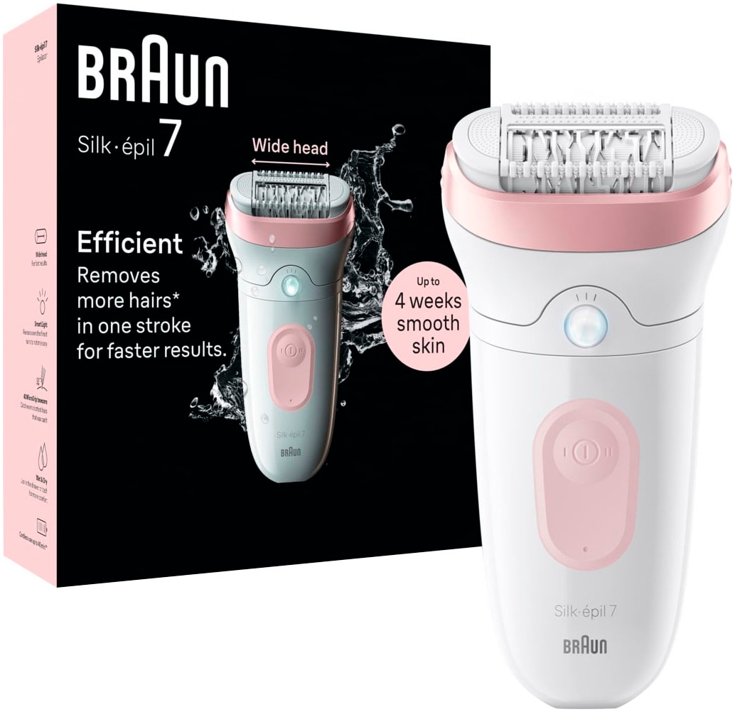 Braun Epilierer »Silk-épil 7 7-000« Massagerollenaufsatz, Wet&Dry