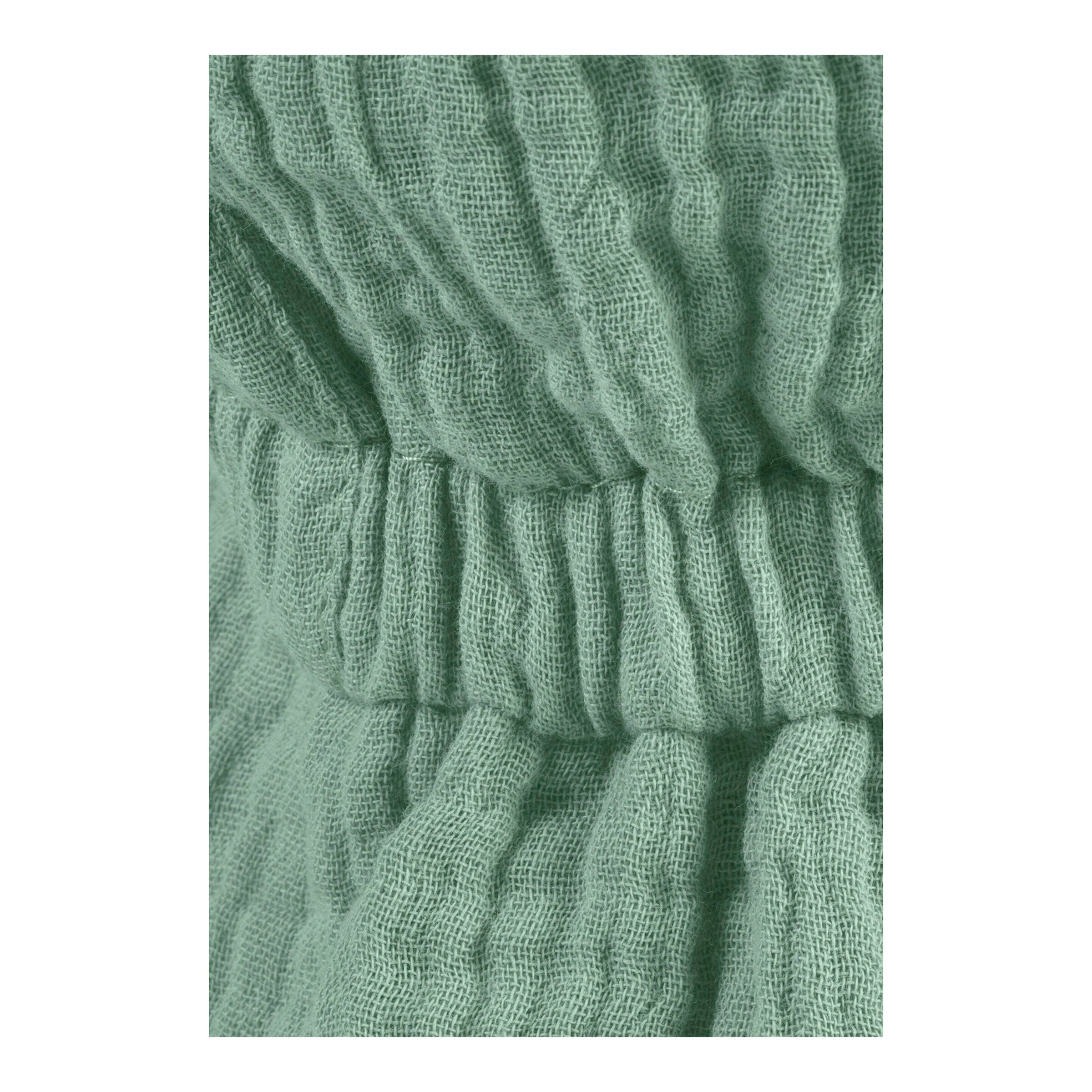 Sterntaler Musselin-Schirmmütze mit Nackenschutz grün