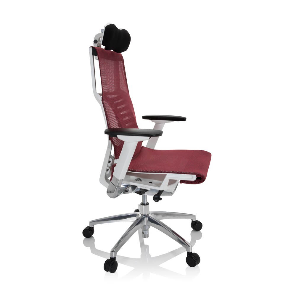 High End Bürostuhl POFIT WHITE I Netzstoff mit Armlehnen hjh OFFICE