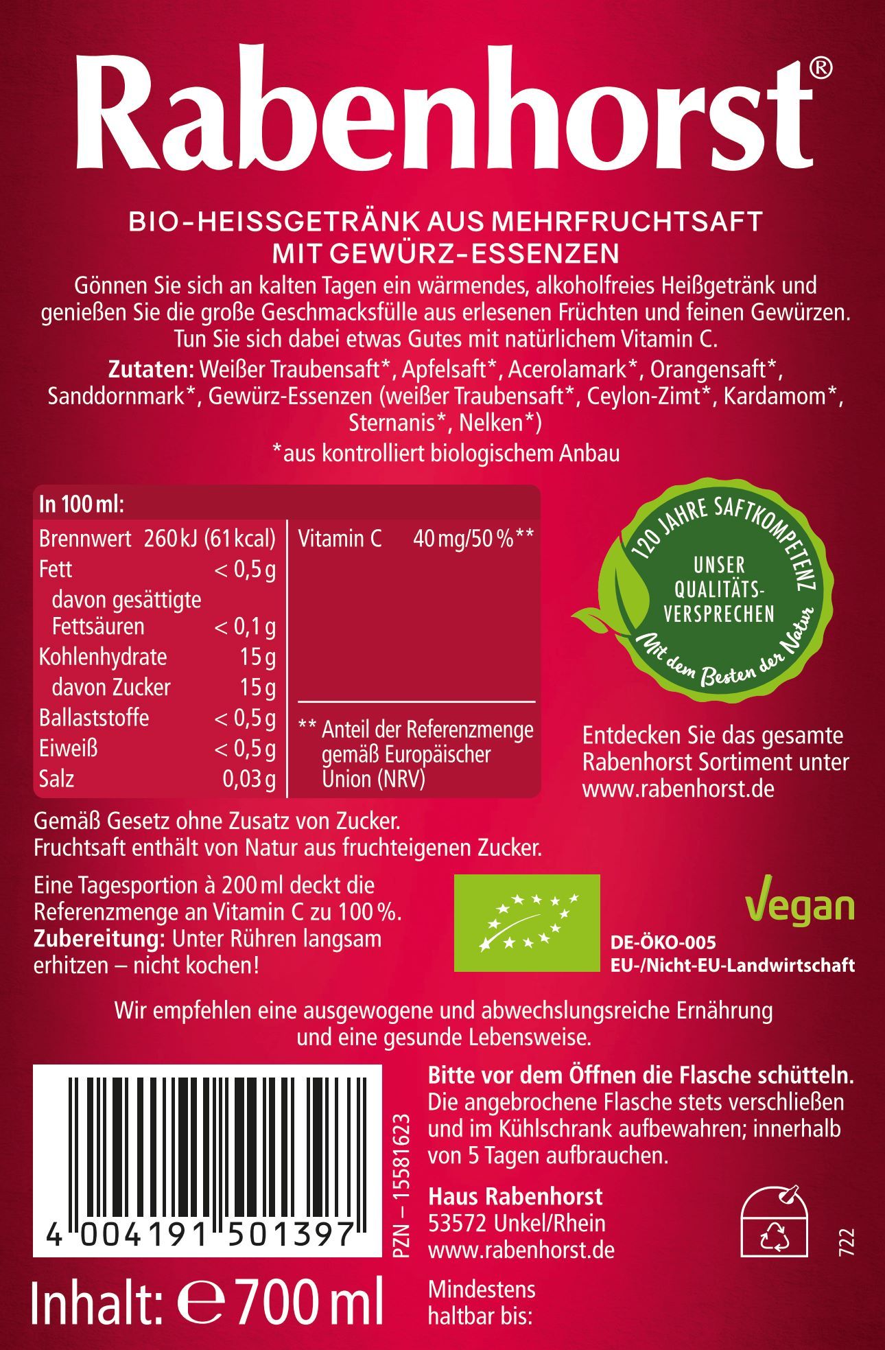Rabenhorst Heißer Horst BIO