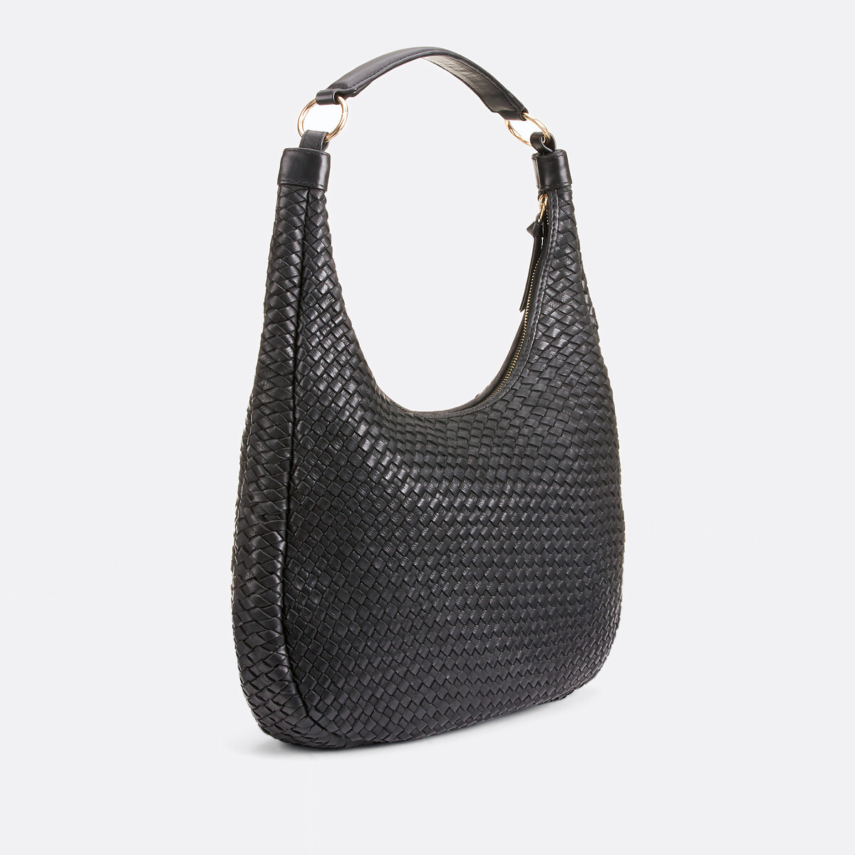 COLEÇÕES LA REDOUTE<br>Bolsa de mão em couro trançado