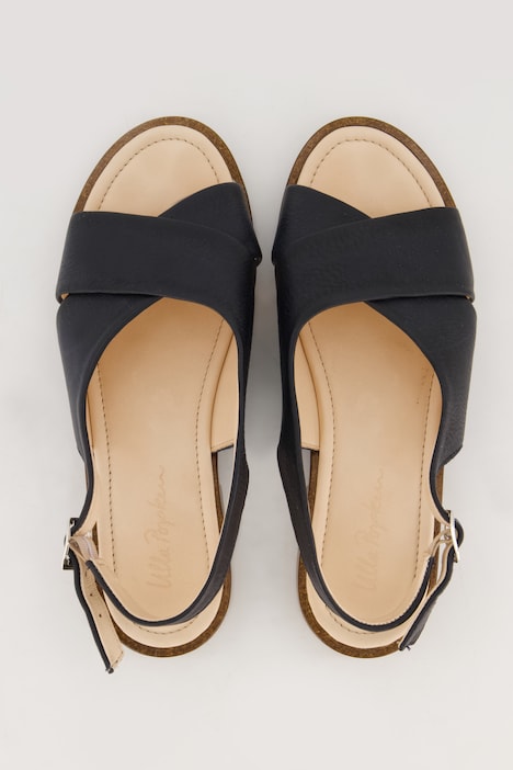 Ledersandalen, elastische Fersenriemen, Weite H