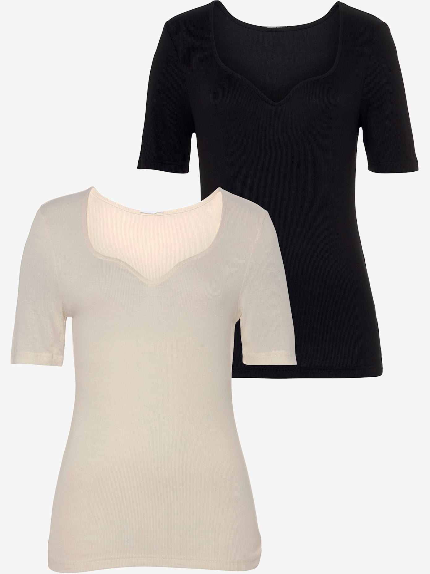 T-shirts vivance en qualité côtelée douce et souple