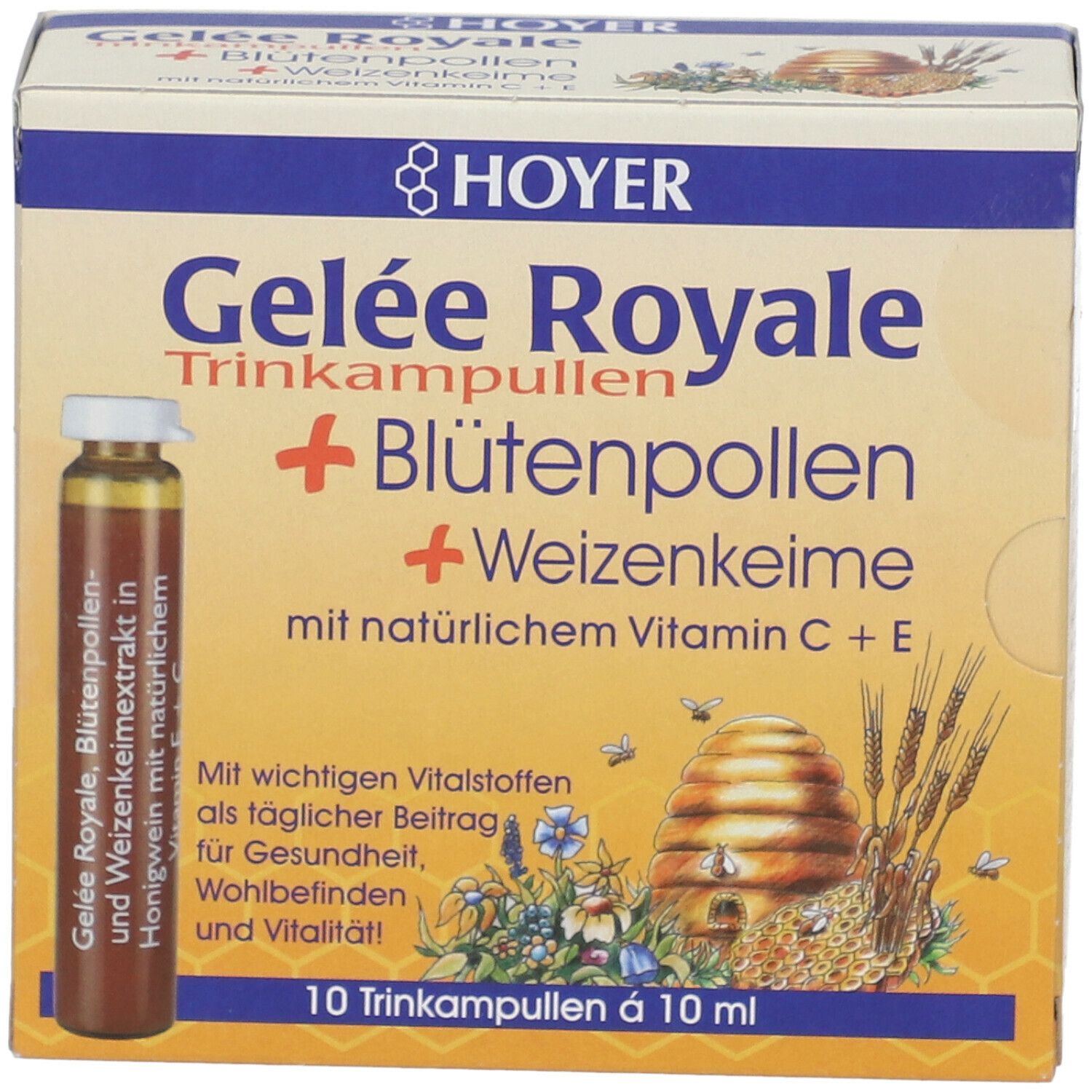 Hoyer Gelée Royale mit Blütenpollen und Weizenkeimen