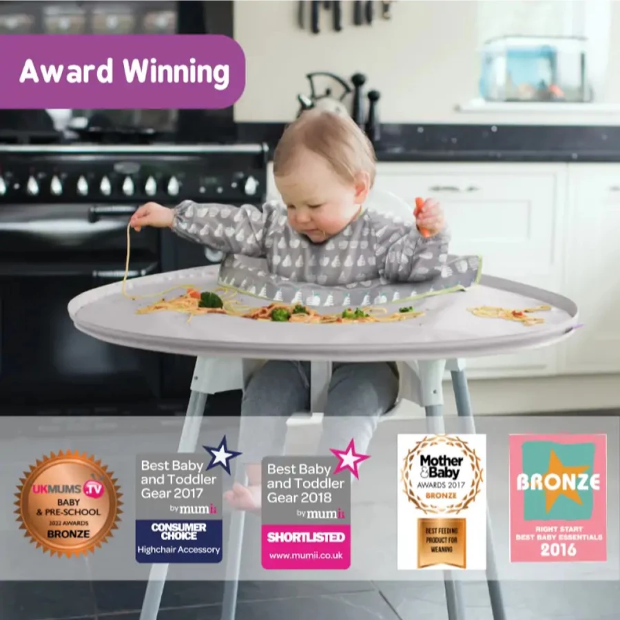 TidyTot Lätzchen Tidy Tot Lätzchen Starter Set grau, bunt
