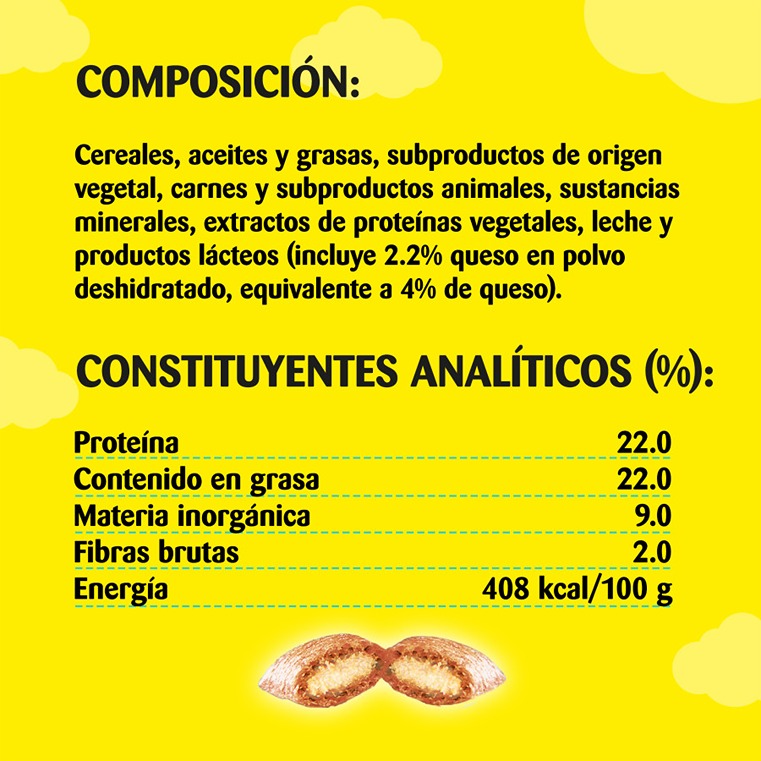 Petiscos de queijo Catisfactions para gatos
