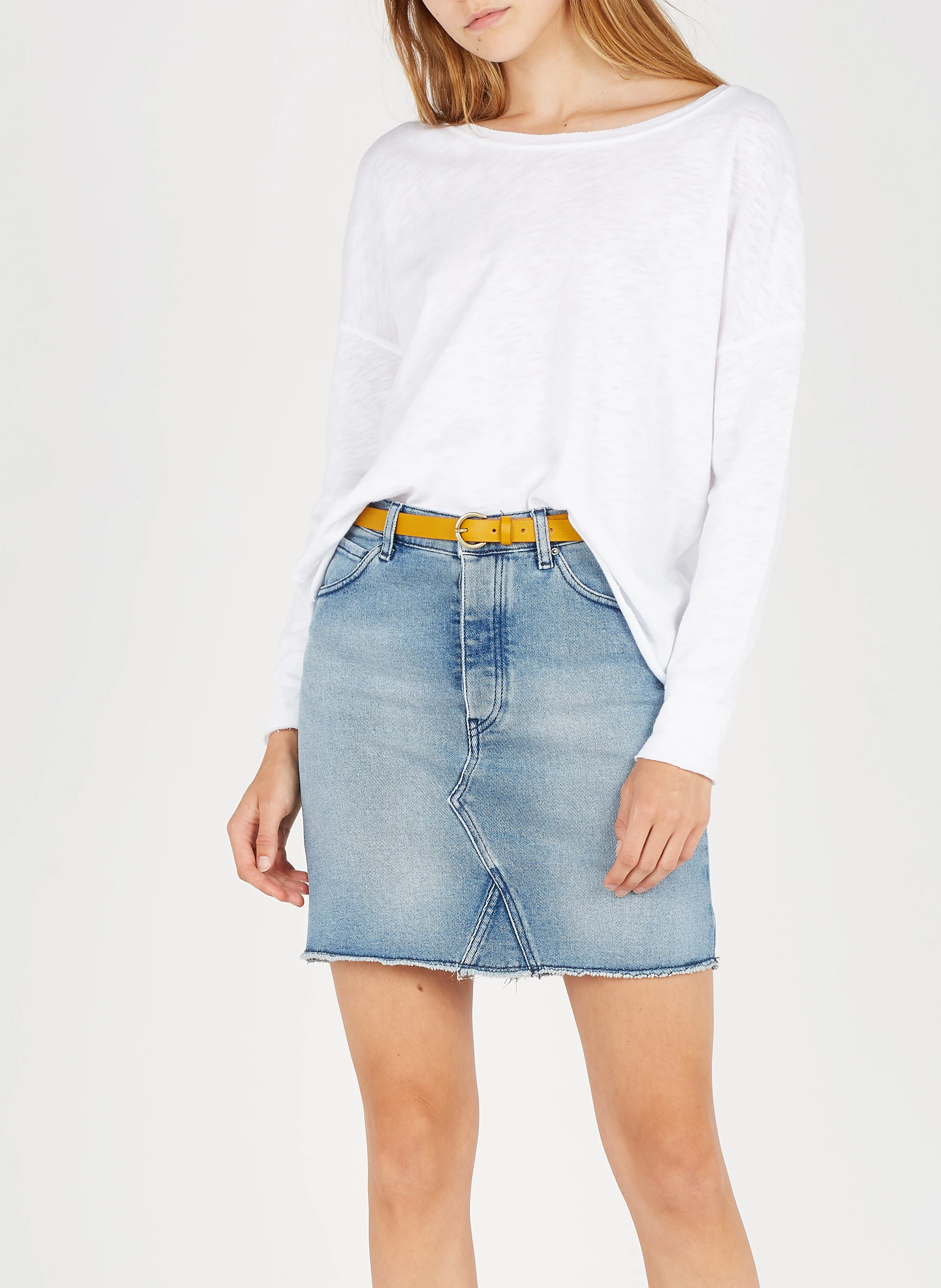 SONOMA - Tee-shirt col bateau en coton | Blanc