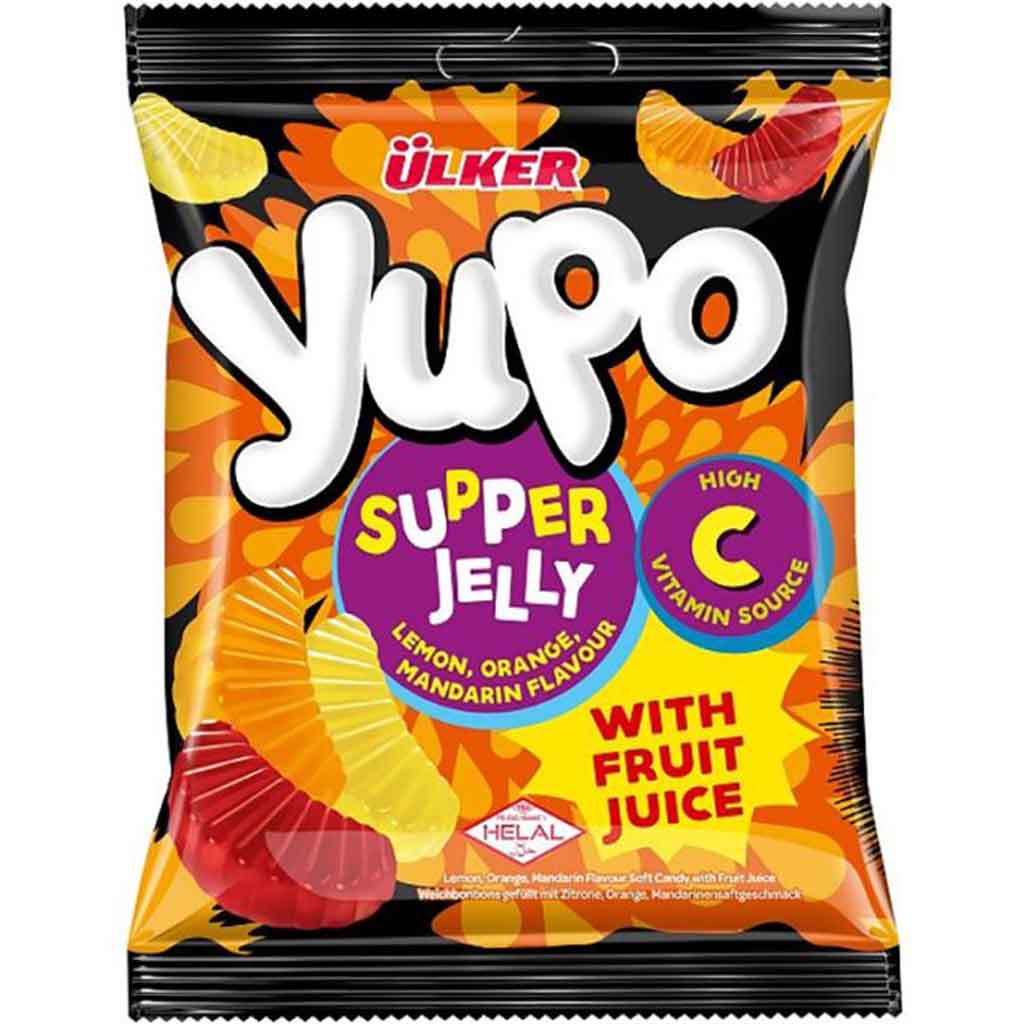 Ülker Yupo Fruchtgummi Supper Jelly Citrus 64g MHD:2.6.26