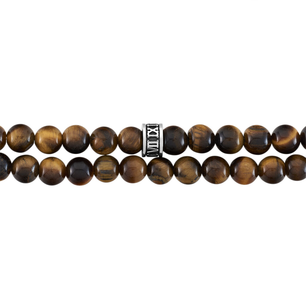 Bracelet Double Tour Boules Acier Gris Lachlan