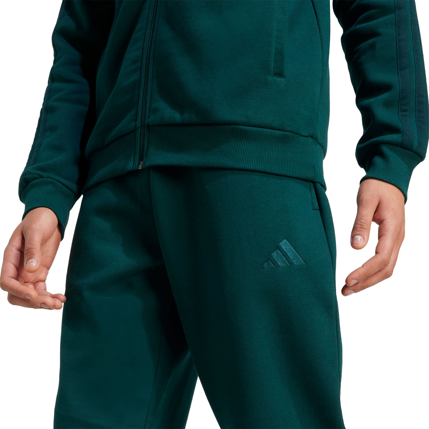 adidas 3 Stripes Fleece Full Zip Hoody