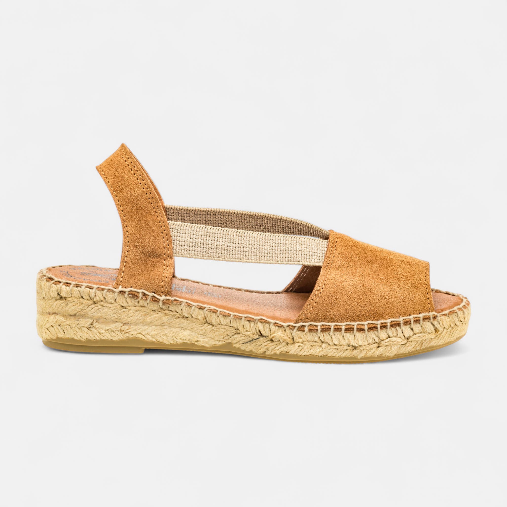 Espadrilles Femme en cuir camel