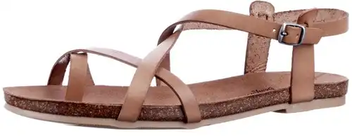 Comos taupe 6106813-31 - maat 43 sandaal taupe - maat 43 Calandschoen