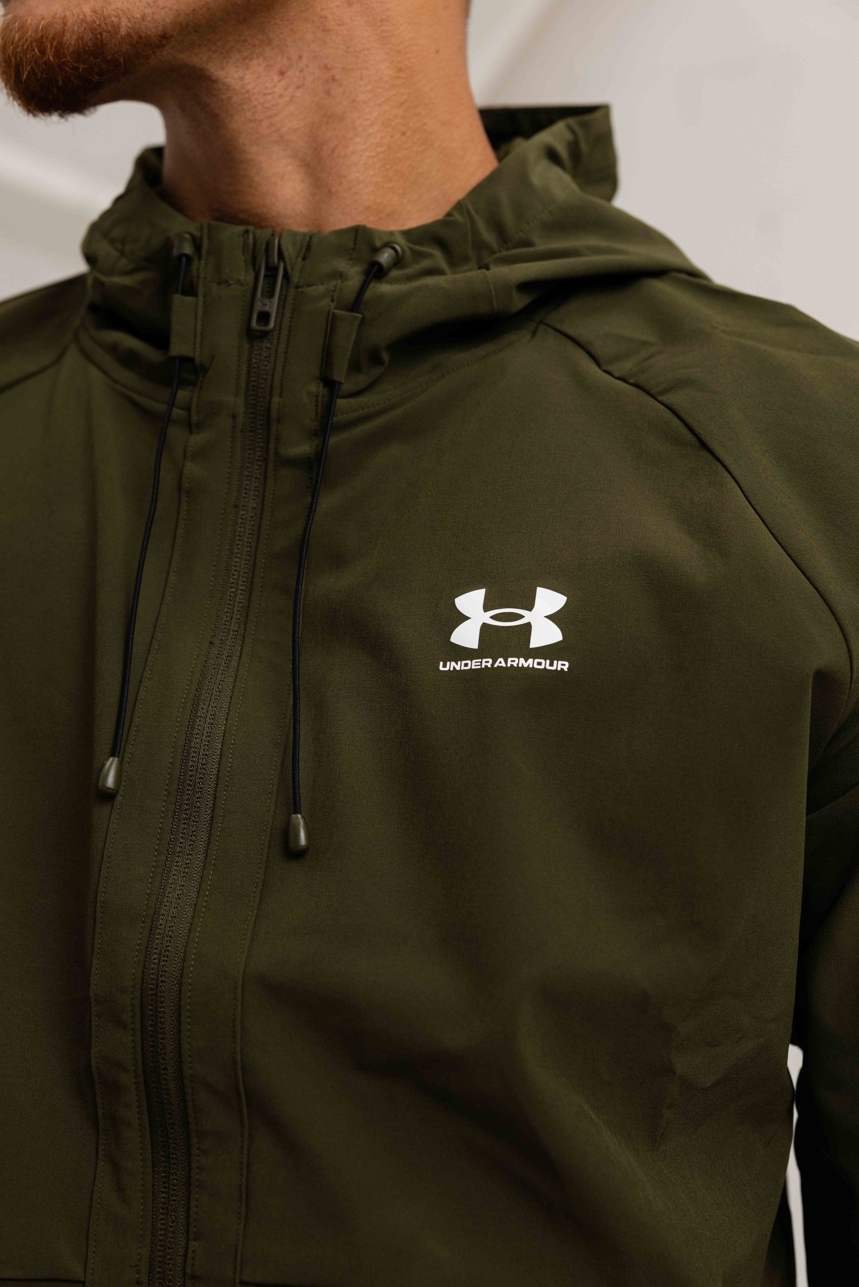 Under Armour Vibe Woven Jack Heren Donkergroen