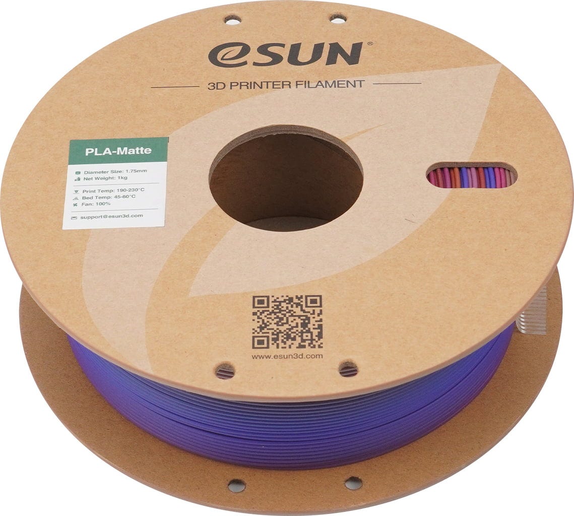 eSUN  PLA-Matte Rainbow Fruit Candy, 1,75 mm / 1000 g    Mehrfarbiges Filament für Modelle mit matter Oberfläche in Fruit Candy