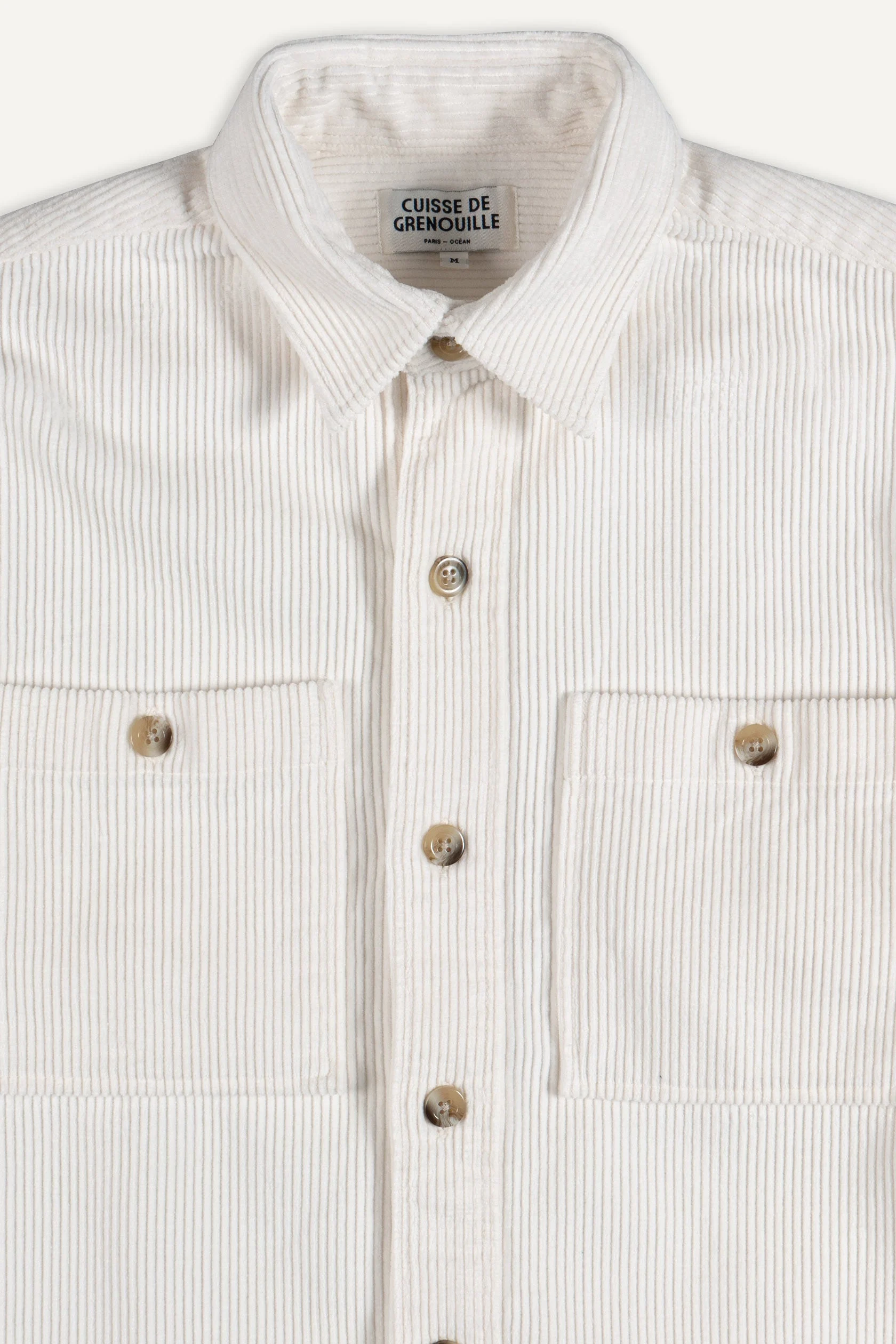 Surchemise velours | Blanc