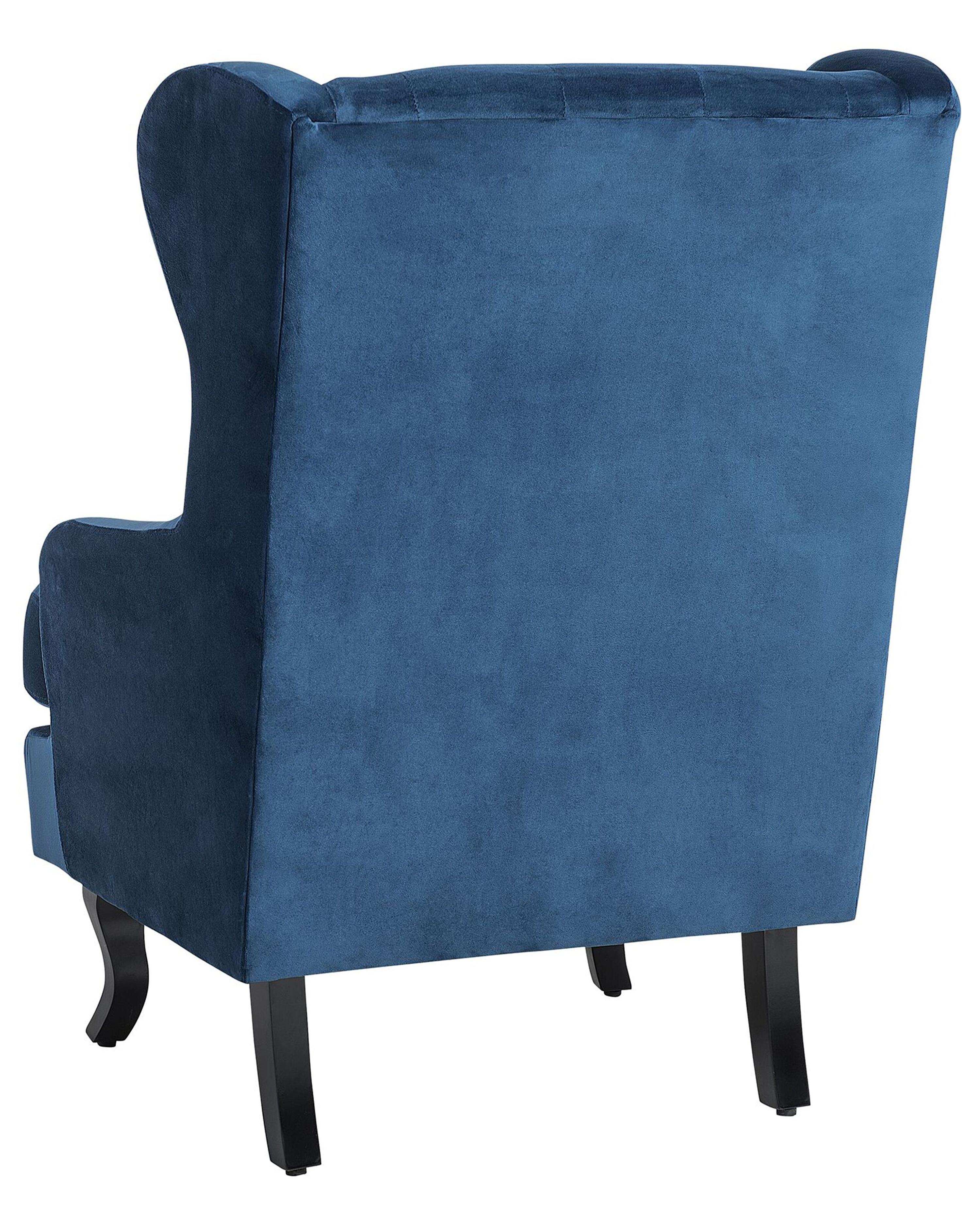Oorfauteuil ALTA Fluweel Donkerblauw