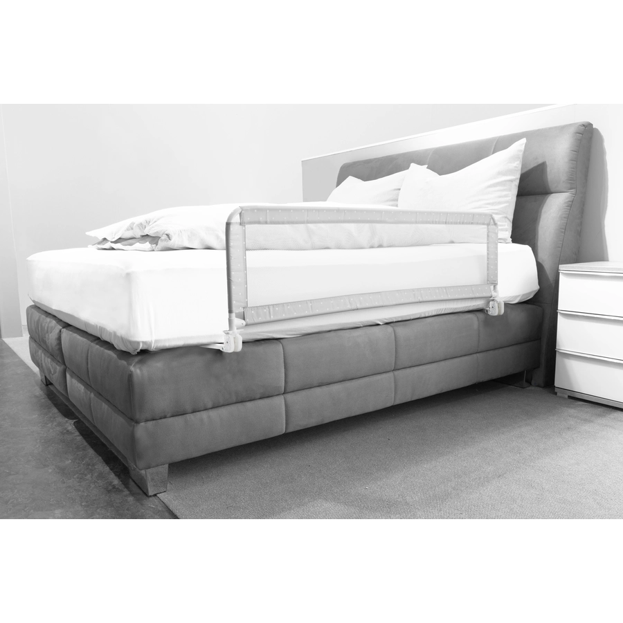 fillikid Bettgitter Hugo 135 cm für Standard- und Boxspringbetten Punkte Grau