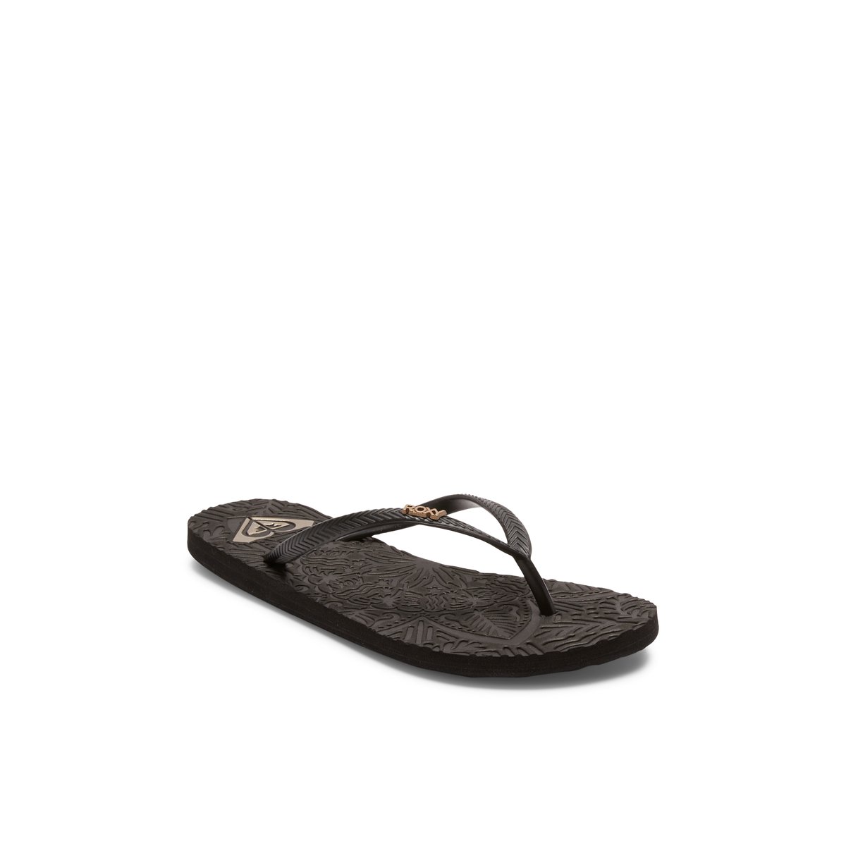 ROXY-Antilles-Tongs sandales - Talon plat - Noir/Blanc