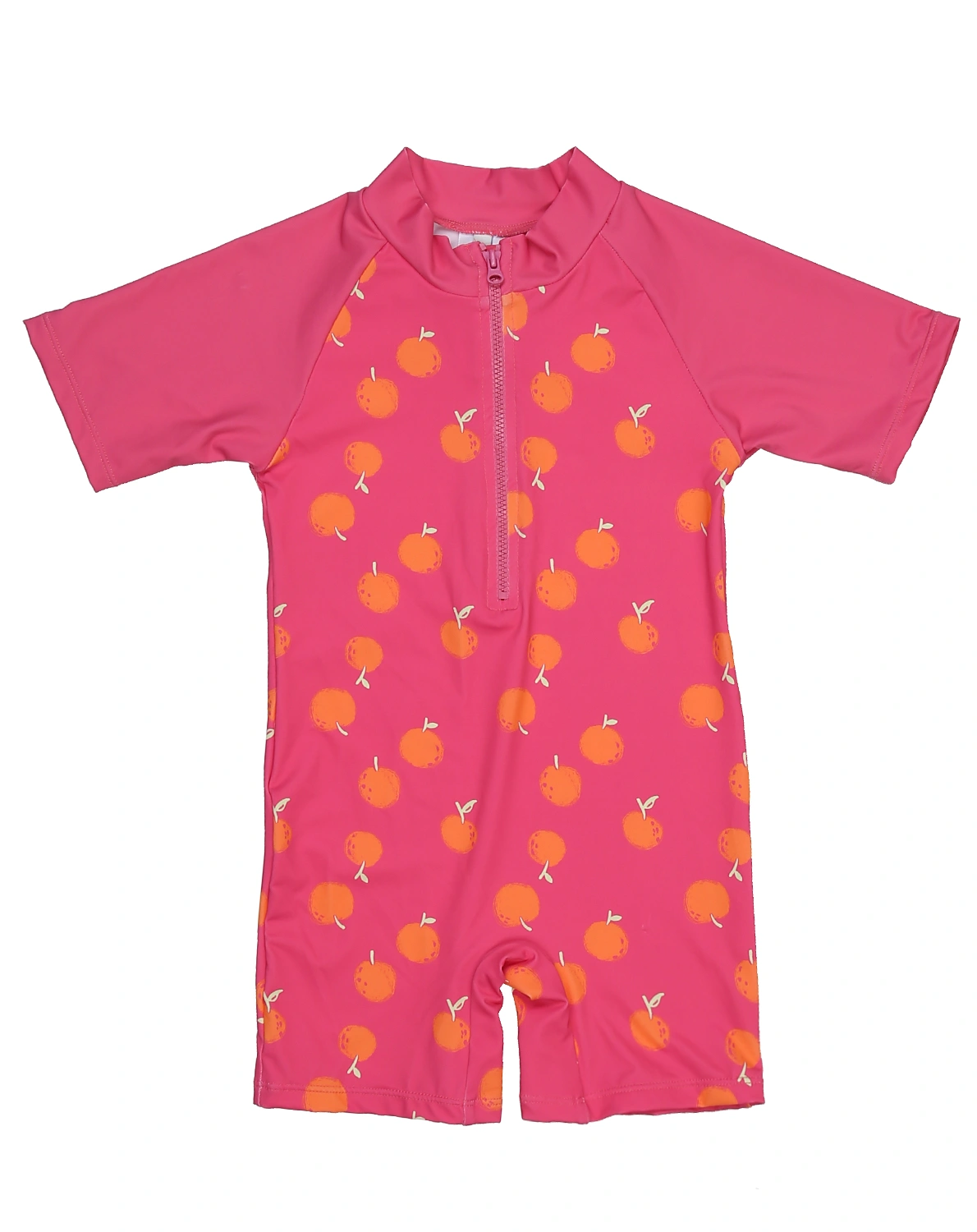 Kurzarm-Schwimmanzug FRUITS in hot pink