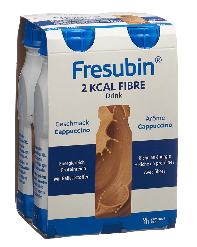 Fresubin 2 kcal Fibre DRINK<br>4 × 200 ml, Emulsion zum Einnehmen, Cappuccino