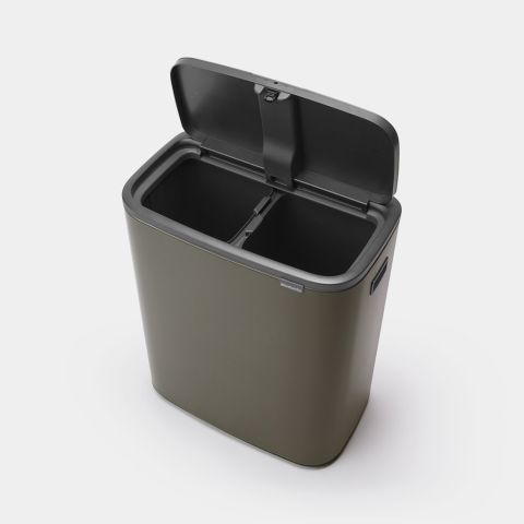 Bo Touch Bin, met 2 binnenemmers, 2 x 30 liter - Platinum