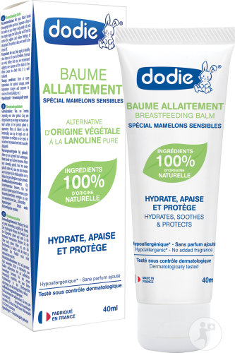 Dodie Allaitement Lanoline Végétale Soin Mamelons Sensibles Tube 40ml