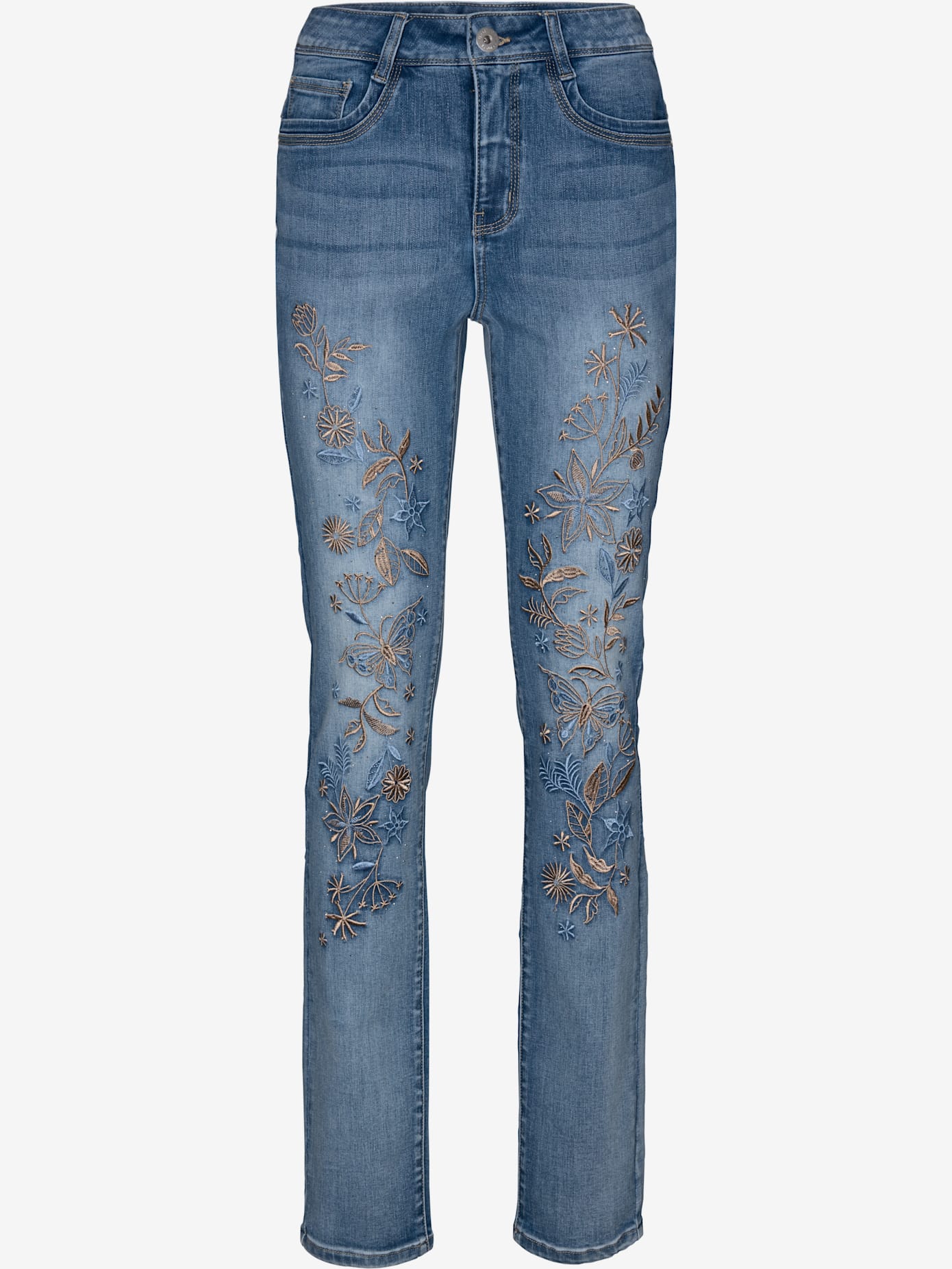 Jeans effet ventre plat coupe skinny