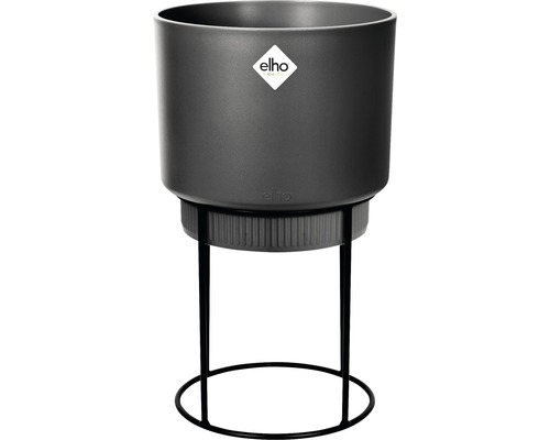 Bloempot met standaard elho b.for studio Ø 22 cm H 37,9 cm zwart voor binnengebruik