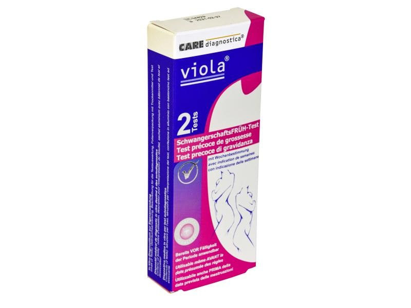 Viola Schwangerschaftstest Frühtest Duo 2 Stück Schwangerschaftsfrühtest Duo analog, 2 Stück