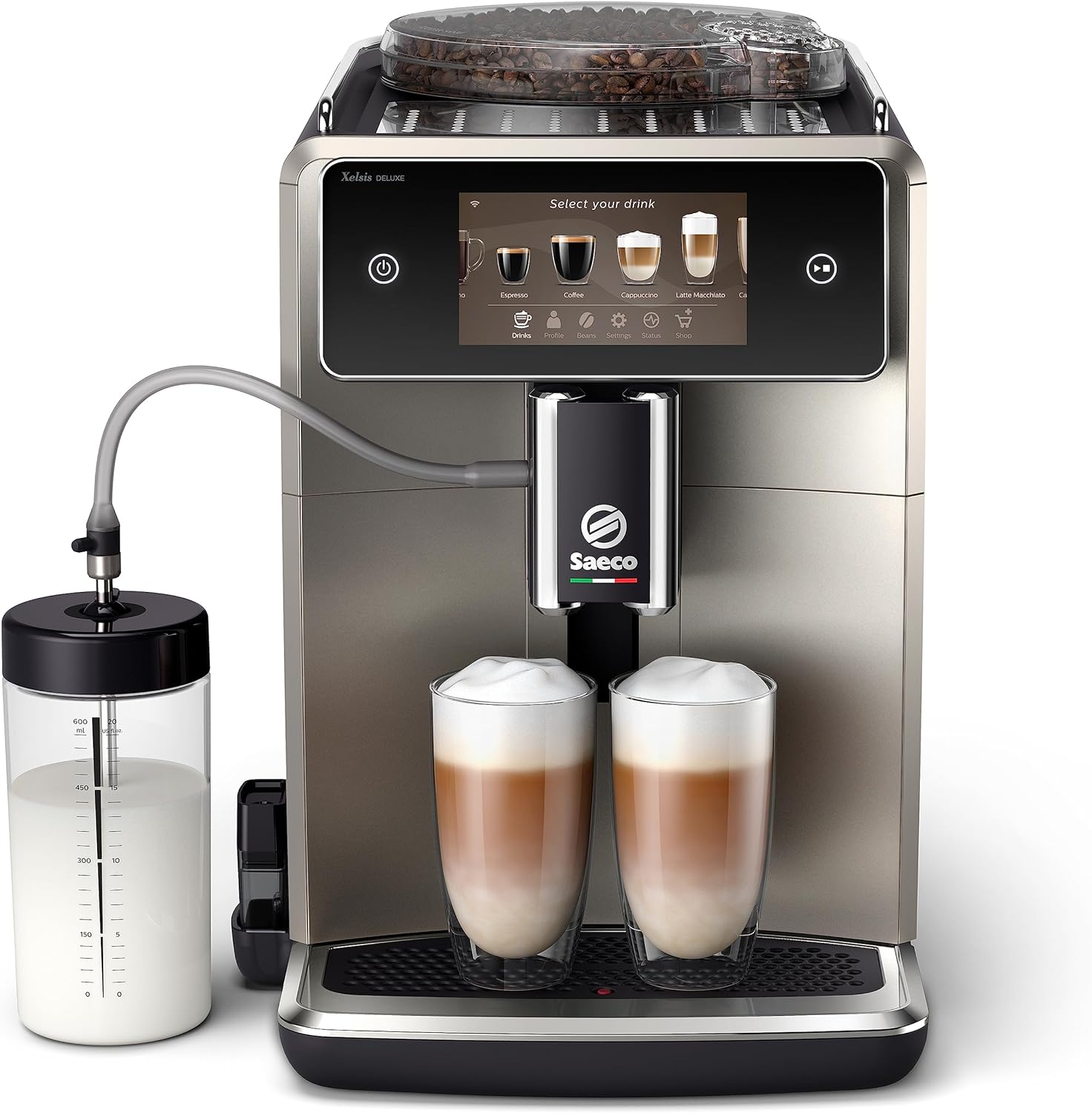Saeco Xelsis Deluxe Kaffeevollautomat – WLAN-Konnektivität, 22 Kaffeespezialitäten, Intuitives 5